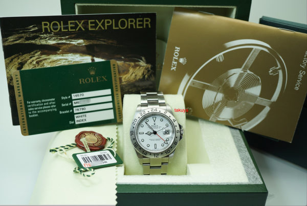 Rolex 16570 EXPLORER 2 40MM POLAR DIAL M SERIAL 3186 ENGRAVED REHAUT FULL SET