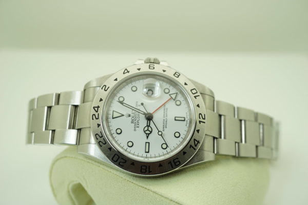 Rolex 16570 EXPLORER 2 40MM POLAR DIAL M SERIAL 3186 ENGRAVED REHAUT FULL SET