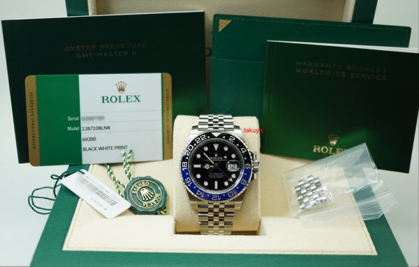 MINT Rolex 126710BLNR GMT MASTER 2 BLACK BLUE JUBILEE 2019 WARRANTY FULL SET