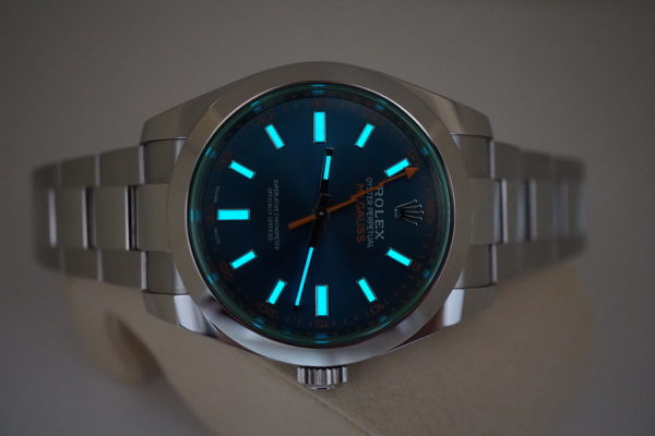 MINT Rolex 116400GV MILGAUSS Z-BLUE DIAL RANDOM SERIAL 2019 WARRANTY FULL SET