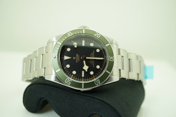 MINT Tudor 79230G HARRODS EDITION BLACK BAY GREEN BEZEL WARRANTY FULL SET