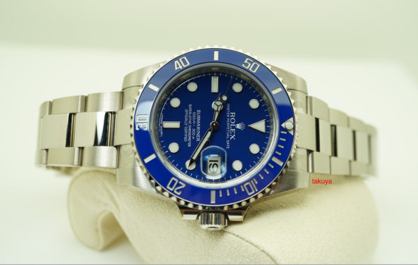 MINT Rolex 116619LB 18K WHITE GOLD SUBMARINER BLUE SMURF 2019 WARRANTY FULL SET