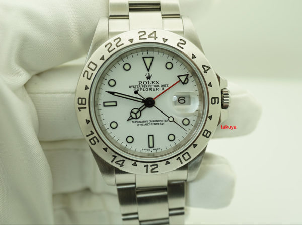 Rolex 16570 EXPLORER 2 40MM POLAR DIAL A SERIAL BOXES PAPER