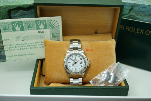 Rolex 16570 EXPLORER 2 40MM POLAR DIAL A SERIAL BOXES PAPER