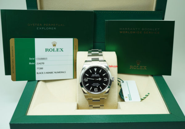 BRAND NEW Rolex 214270 EXPLORER I FULL LUME DIAL 39MM SS 2019 STICKERS COMPLETE SET