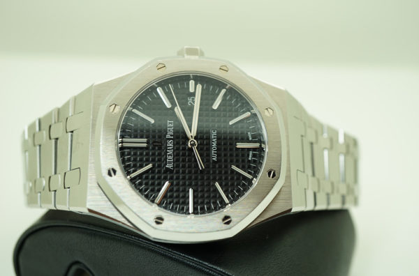 Audemars PIGUET 15400ST ROYAL OAK SS BLACK DIAL 41MM H SERIES FULL SET