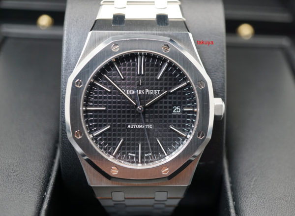 Audemars PIGUET 15400ST ROYAL OAK SS BLACK DIAL 41MM H SERIES FULL SET