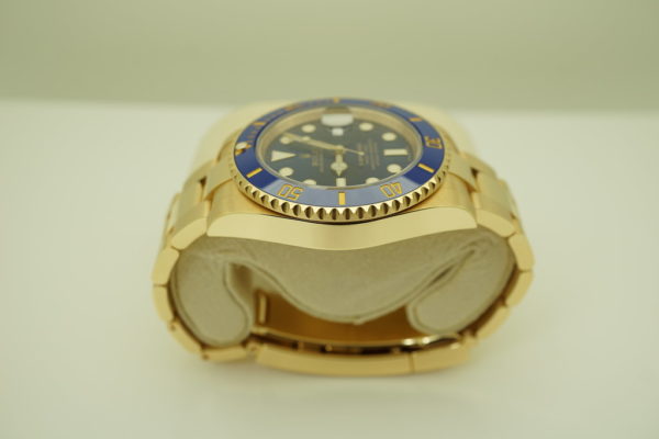 Rolex 116618LB SUBMARINER GOLD CERAMIC SUNBURST BLUE DIAL 2019 WARRANTY FULL SET
