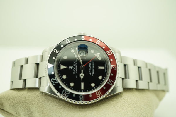 Rolex 16710A GMT MASTER II COKE RED BLACK BEZEL P SERIAL BOXES PAPERS