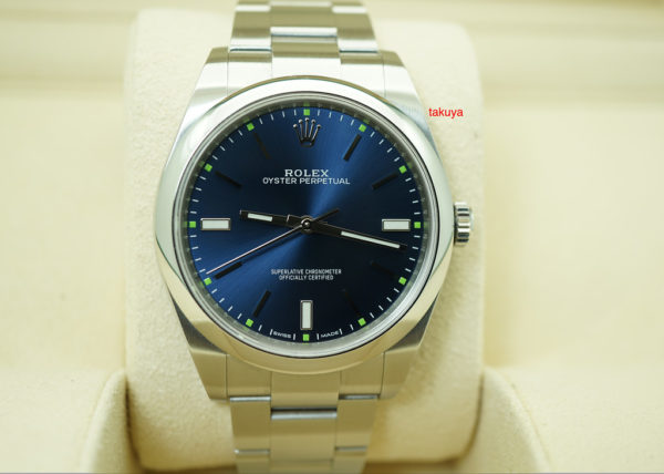 Rolex 114300 OYSTER PERPETUAL NO DATE BLUE DIAL 39MM WARRANTY FULL SET