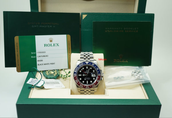 Rolex 126710BLRO PEPSI MK2 GMT MASTER 2 RED BLUE JUBILEE 2019 WARRANTY FULL SET