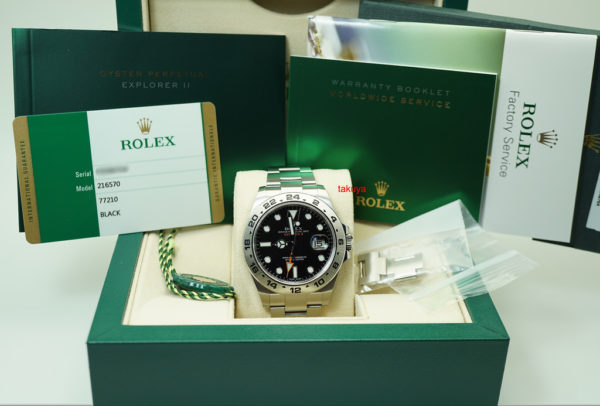 Rolex 216570 EXPLORER II 42MM BLACK DIAL RANDOM SERIAL WARRANTY 2017 FULL SET