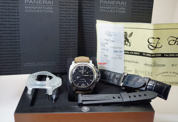 Panerai PAM 233 I SERIES DOT DIAL 1950 LUMINOR 8 DAYS GMT 44MM SERVICED COMPLETE SET