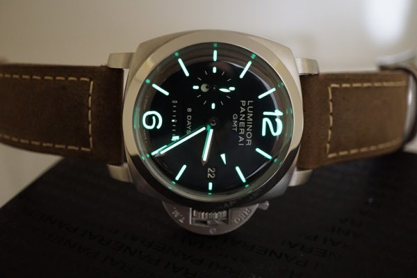 Panerai PAM 233 I SERIES DOT DIAL 1950 LUMINOR 8 DAYS GMT 44MM SERVICED COMPLETE SET