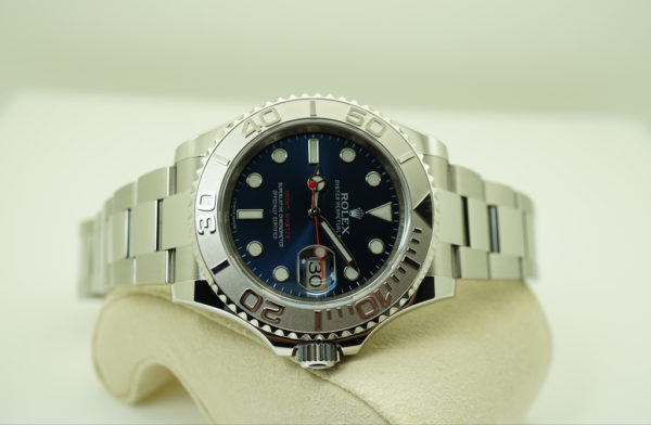 Rolex 116622 YACHTMASTER STEEL PLATINUM BEZEL BLUE DIAL 40MM FULL SET