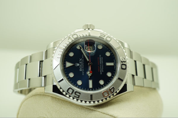 Rolex 116622 YACHTMASTER STEEL PLATINUM BEZEL BLUE DIAL 40MM FULL SET