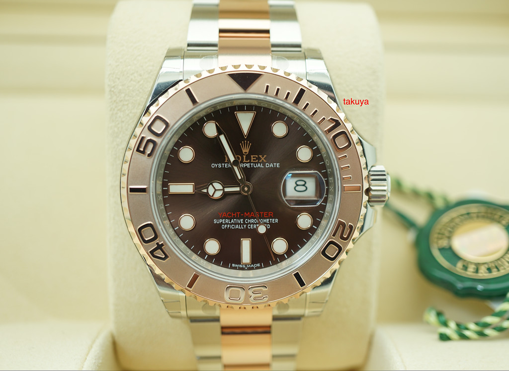 BRAND NEW Rolex 116621 YACHTMASTER ROSE GOLD STEEL CHOCOLATE DIAL 40MM ...