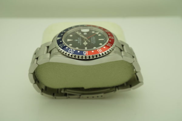 Rolex 16710 GMT MASTER II PEPSI INSERT F SERIAL NO HOLES SEL FULL SET