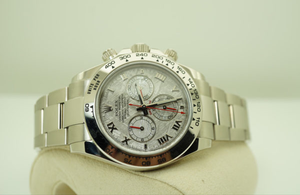 Rolex 116509 DAYTONA WHITE GOLD METEORITE DIAL BRACELET RANDOM SERIAL FULL SET