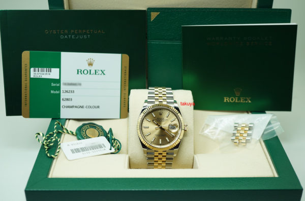 Rolex 126233 DATEJUST 36 CHAMPAGNE DIAL FLUTED JUBILEE 2019 WARRANTY FULL SET