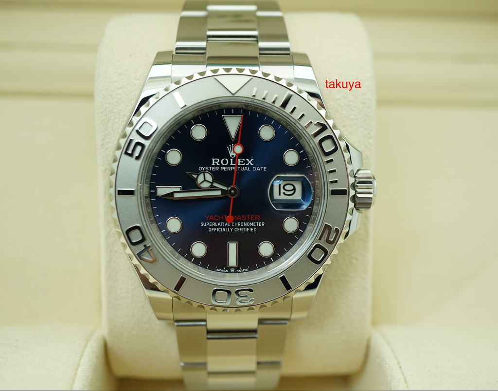 Rolex Yacht Master 40mm Platinum & Blue Dial - Gothelf A. Watches