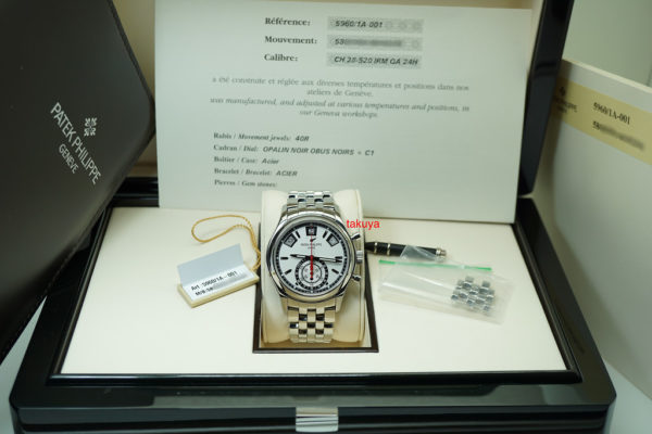 Patek PHILIPPE 5960/1A-001 ANNUAL CALENDAR CHRONOGRAPH STEEL BRACELET FULL SET