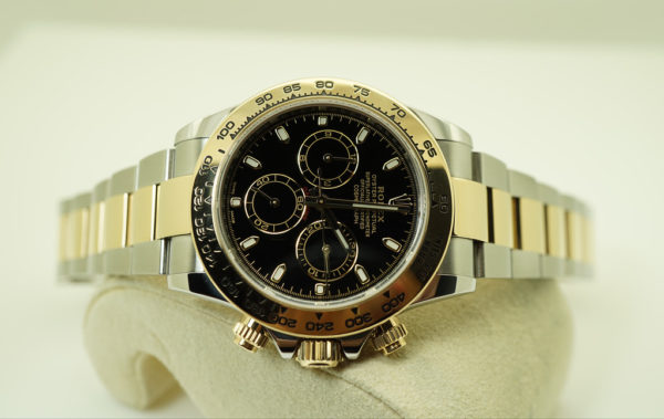 Rolex 116503 DAYTONA TWO TONE YELLOW GOLD SS BLACK DIAL 2019 WARRANTY FULL SET