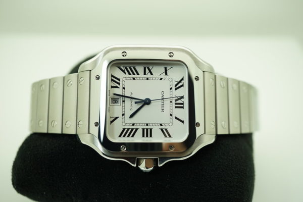 Cartier SANTOS DE CARTIER LARGE MODEL AUTOMATIC STEEL 2019 WARRANTY FULL SET