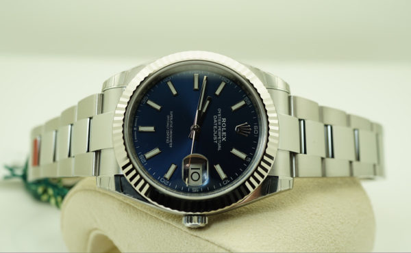 BRAND NEW Rolex 126334 DATEJUST 41 FLUTED BEZEL BLUE STICK DIAL OYSTER 2020 FULL SET