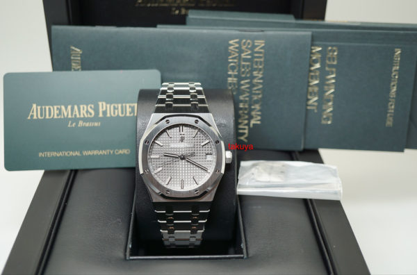 Audemars PIGUET ROYAL OAK 15500ST SS GREY DIAL NEW MODEL 41MM 2019 WARRANTY FULL SET