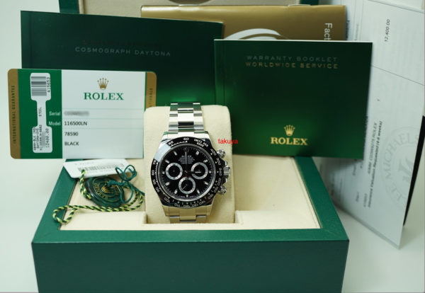 Rolex 116500LN COSMOGRAPH DAYTONA CERAMIC BEZEL BLACK DIAL WARRANTY FULL SET