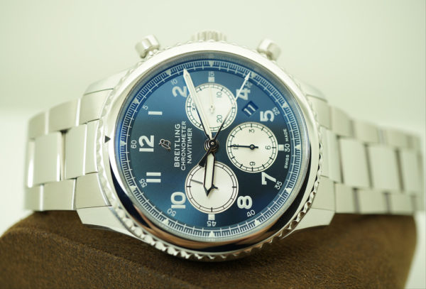 Breitling NAVITIMER 8 B01 CHRONOGRAPH AUTOMATIC BLUE DIAL 43MM WARRANTY FULL SET