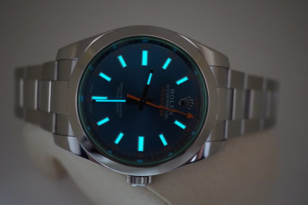 Rolex 116400GV MILGAUSS Z-BLUE DIAL RANDOM SERIAL WARRANTY FULL SET