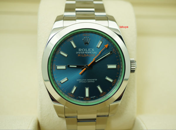 Rolex 116400GV MILGAUSS Z-BLUE DIAL RANDOM SERIAL WARRANTY FULL SET