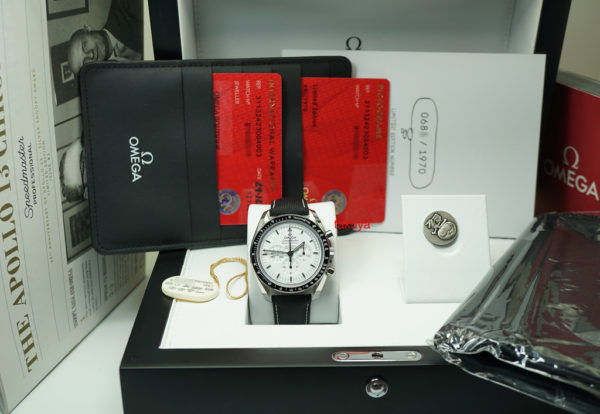 Omega SILVER SNOOPY APOLLO 13 SPEEDMASTER 45TH ANNIVERSARY LIMITED EDITON FULL SET