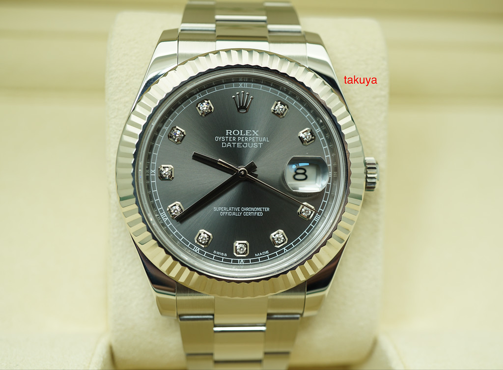 datejust 2 rhodium diamond dial