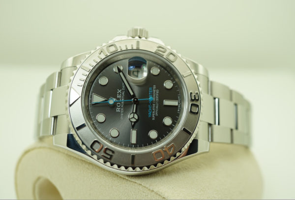 Rolex 116622 YACHTMASTER PLATINUM BEZEL DARK RHODIUM DIAL 40MM WARRANTY FULL SET