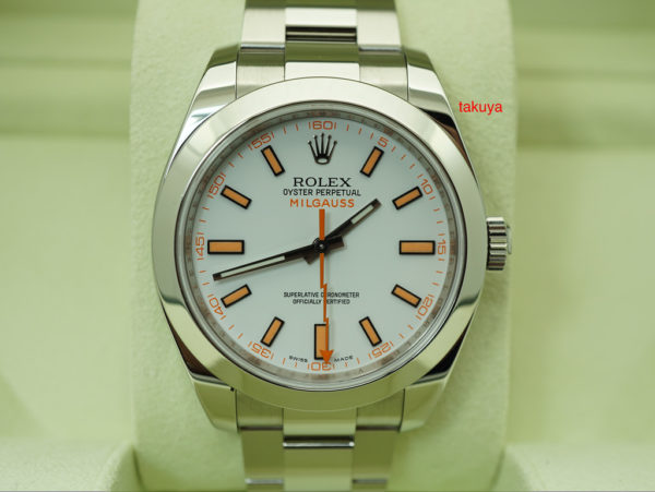 Rolex 116400 MILGAUSS WHITE DIAL V SERIAL 40MM 2018 WARRANTY COMPLETE SET