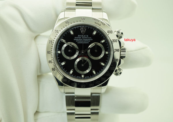 Rolex 116520 DAYTONA STAINLESS STEEL BLACK DIAL F SERIAL FULL SET