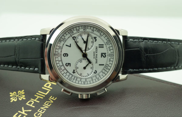 Patek PHILIPPE 5070G 18K WHITE GOLD CHRONOGRAPH SILVER ARABIC DIAL 42MM FULL SET