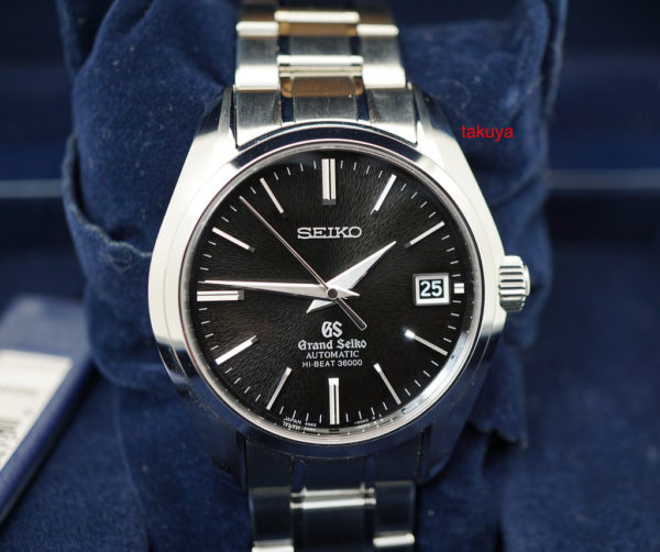 Grand Seiko HI-BEAT AUTOMATIC SBGH005 SUNBURST BLACK DIAL STEEL FULL SET