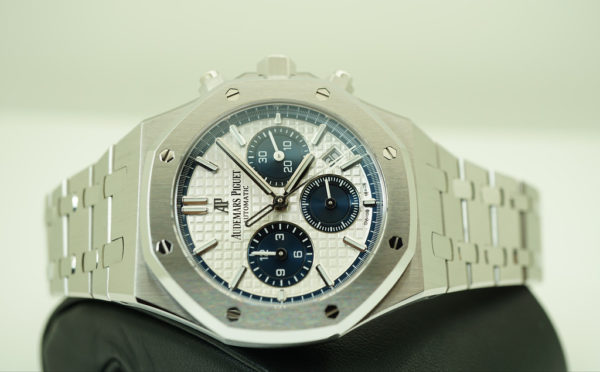 Audemars PIGUET ROYAL OAK CHRONOGRAPH 26315ST BLUE SILVER DIAL 38MM COMPLETE SET