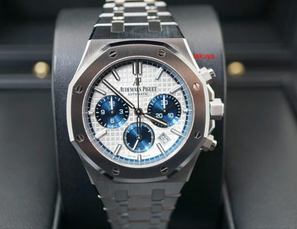 Audemars PIGUET ROYAL OAK CHRONOGRAPH 26315ST BLUE SILVER DIAL 38MM COMPLETE SET