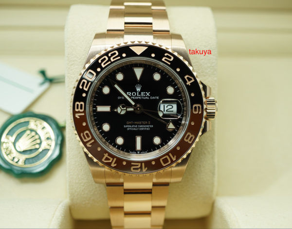 BRAND NEW Rolex 126715CHNR GMT MASTER II 18K ROSE GOLD ROOTBEER CERAMIC 2020 FULL SET