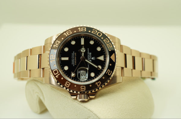 BRAND NEW Rolex 126715CHNR GMT MASTER II 18K ROSE GOLD ROOTBEER CERAMIC 2020 FULL SET