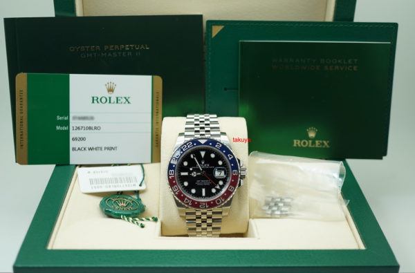 Rolex 126710BLRO PEPSI GMT MASTER 2 RED BLUE JUBILEE 2018 WARRANTY FULL SET