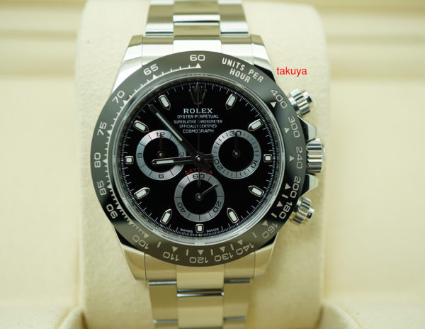 Rolex 116500 COSMOGRAPH DAYTONA CERAMIC BEZEL BLACK DIAL 2019 WARRANTY FULL SET