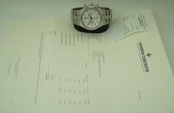 Vacheron CONSTANTIN OVERSEAS CHRONOGRAPH 49150 WHITE DIAL VC SERVICED FULL SET