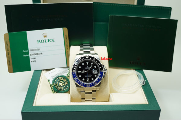 NEW Rolex 116710BLNR GMT MASTER II BLACK BLUE BEZEL 2019 STICKERS COMPLETE SET