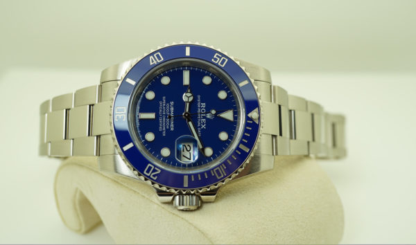 Rolex 116619LB 18K WHITE GOLD SUBMARINER BLUE SMURF 2016 WARRANTY FULL SET